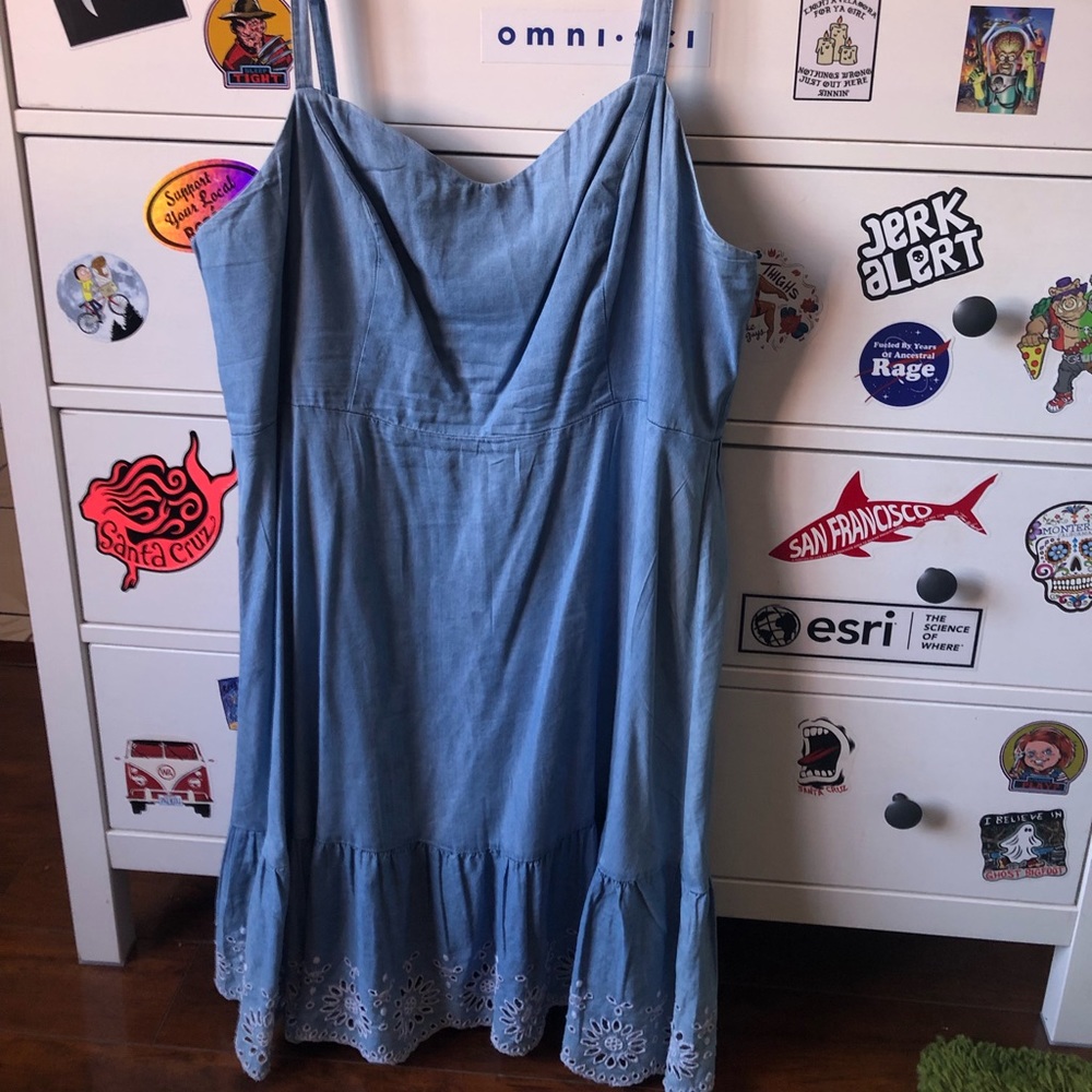 Chambray midi dress